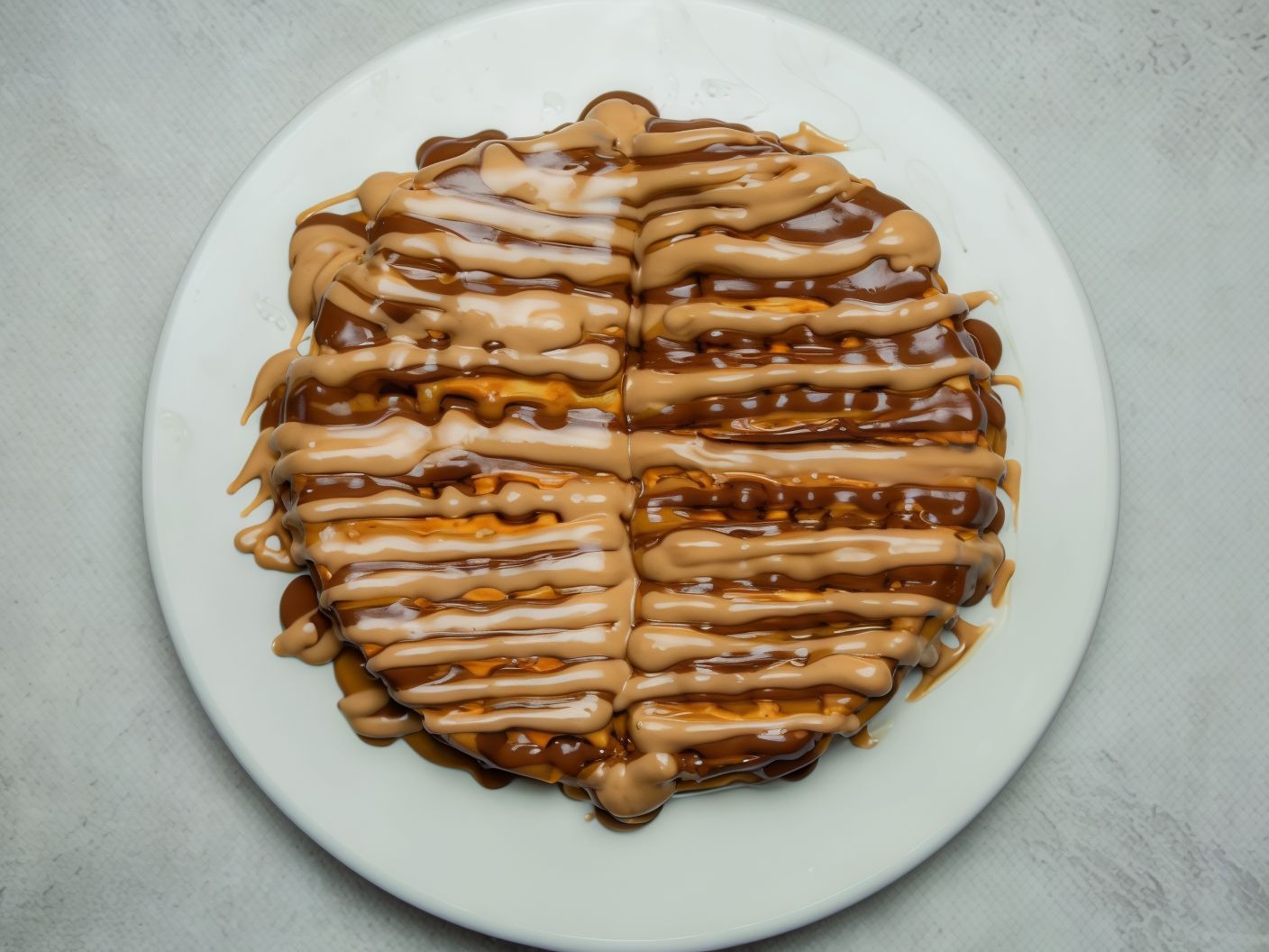Chocolate Waffle with Nutella and Kinder