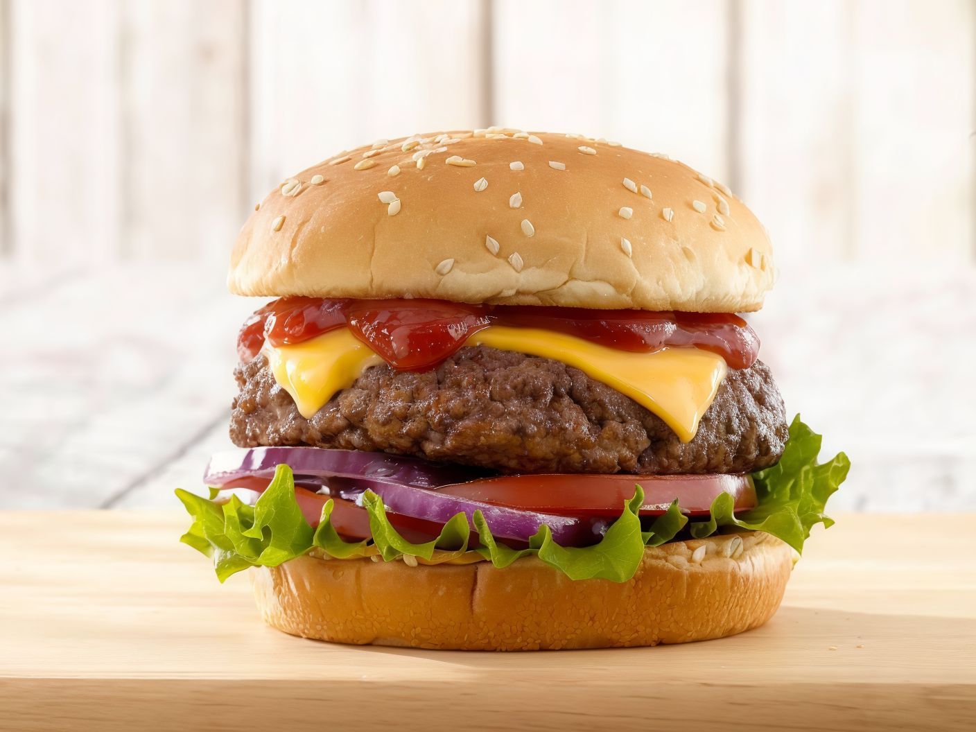 Cheese Beef Burger Sandwich