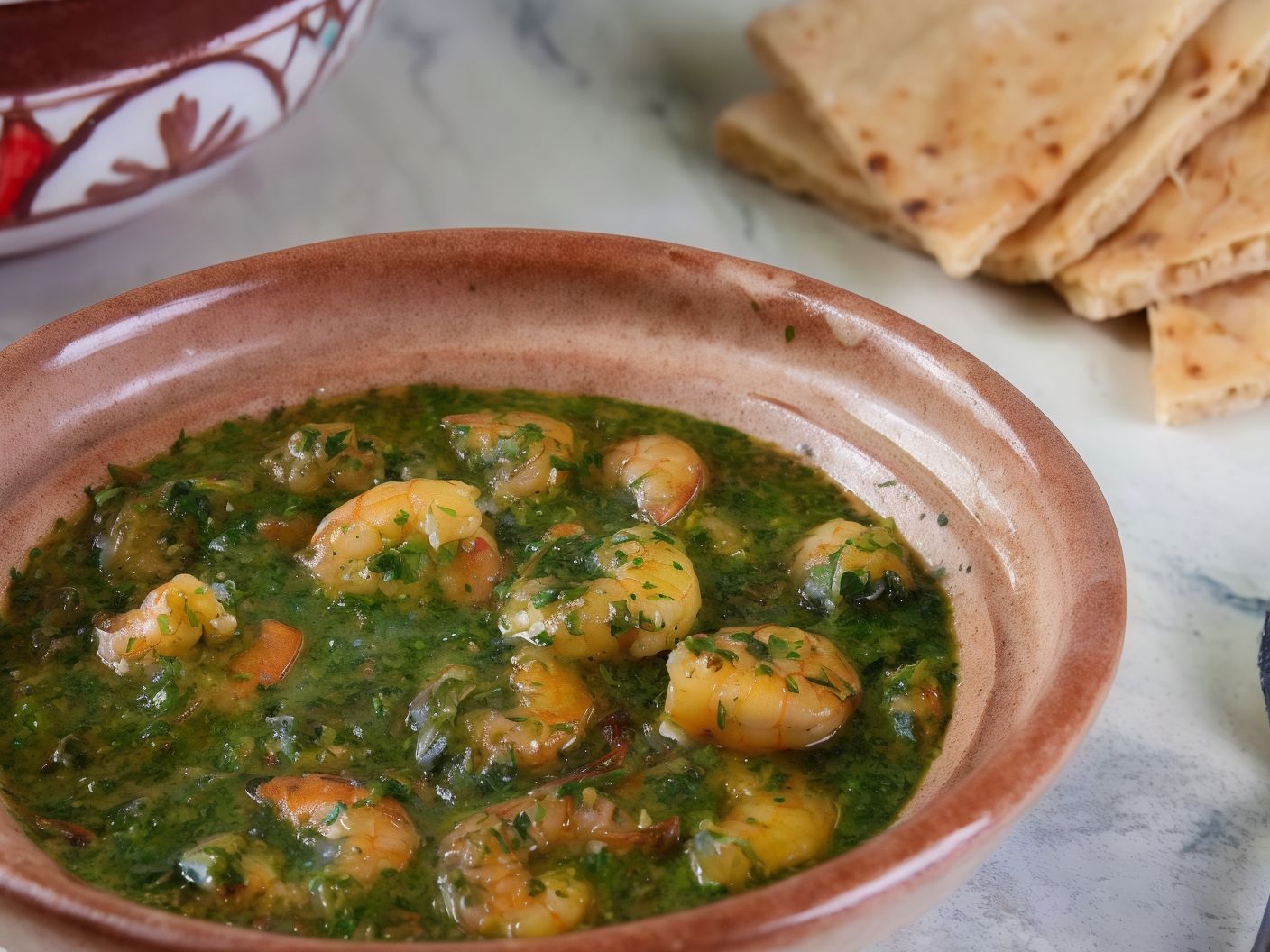 Molokhia with Shrimp