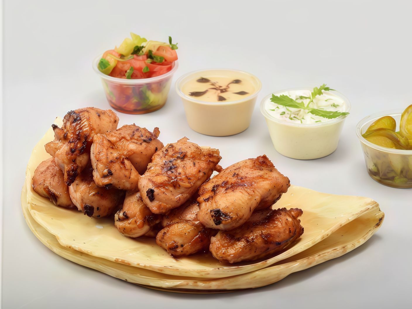 Half Grilled Chicken Without Rice.
