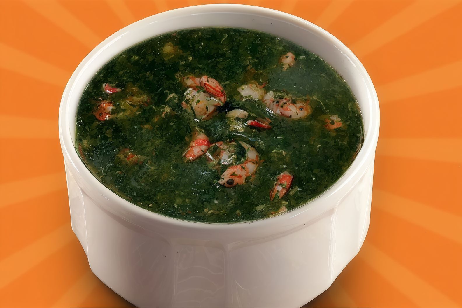 Molokhia with Shrimp platter
