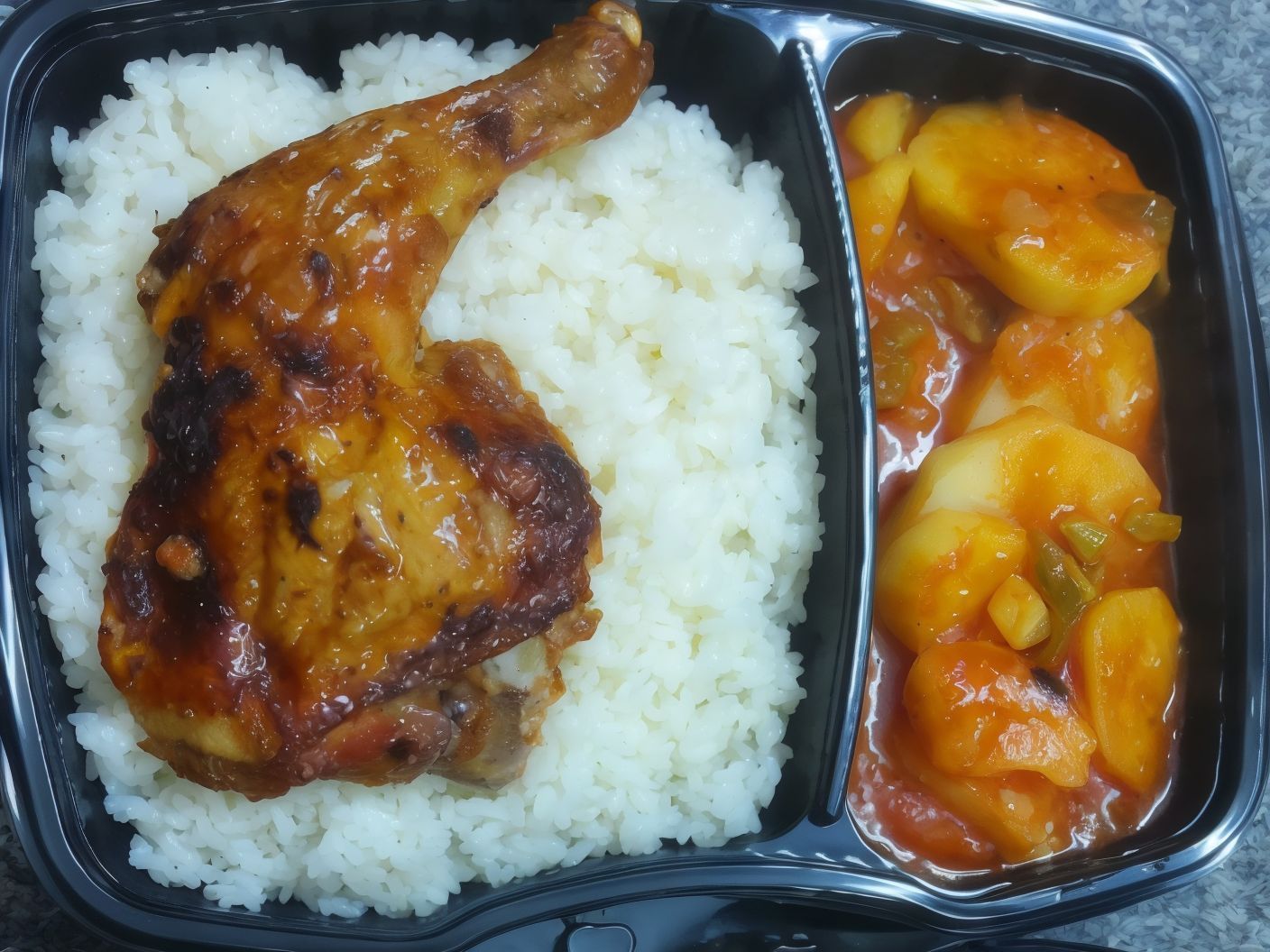 Quarter Chicken With Rice And Vegetables