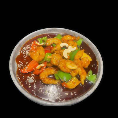 Shrimp Cashew Teriyaki Soy sauce