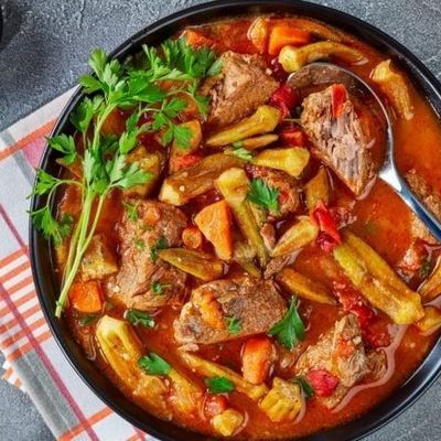 Okra Tagine with Lamb