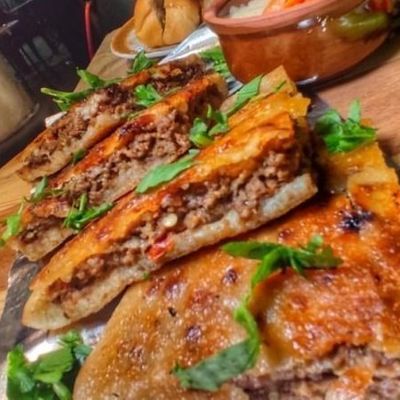 Hawawshi With Cheese And Sausage