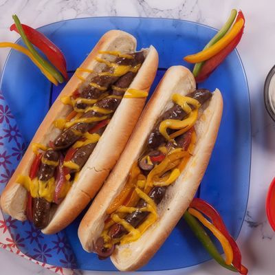 Charcoal Grilled Oriental Sausage Sandwich