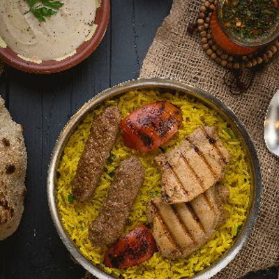Shish Tawook with Kofta and Rice for Kids