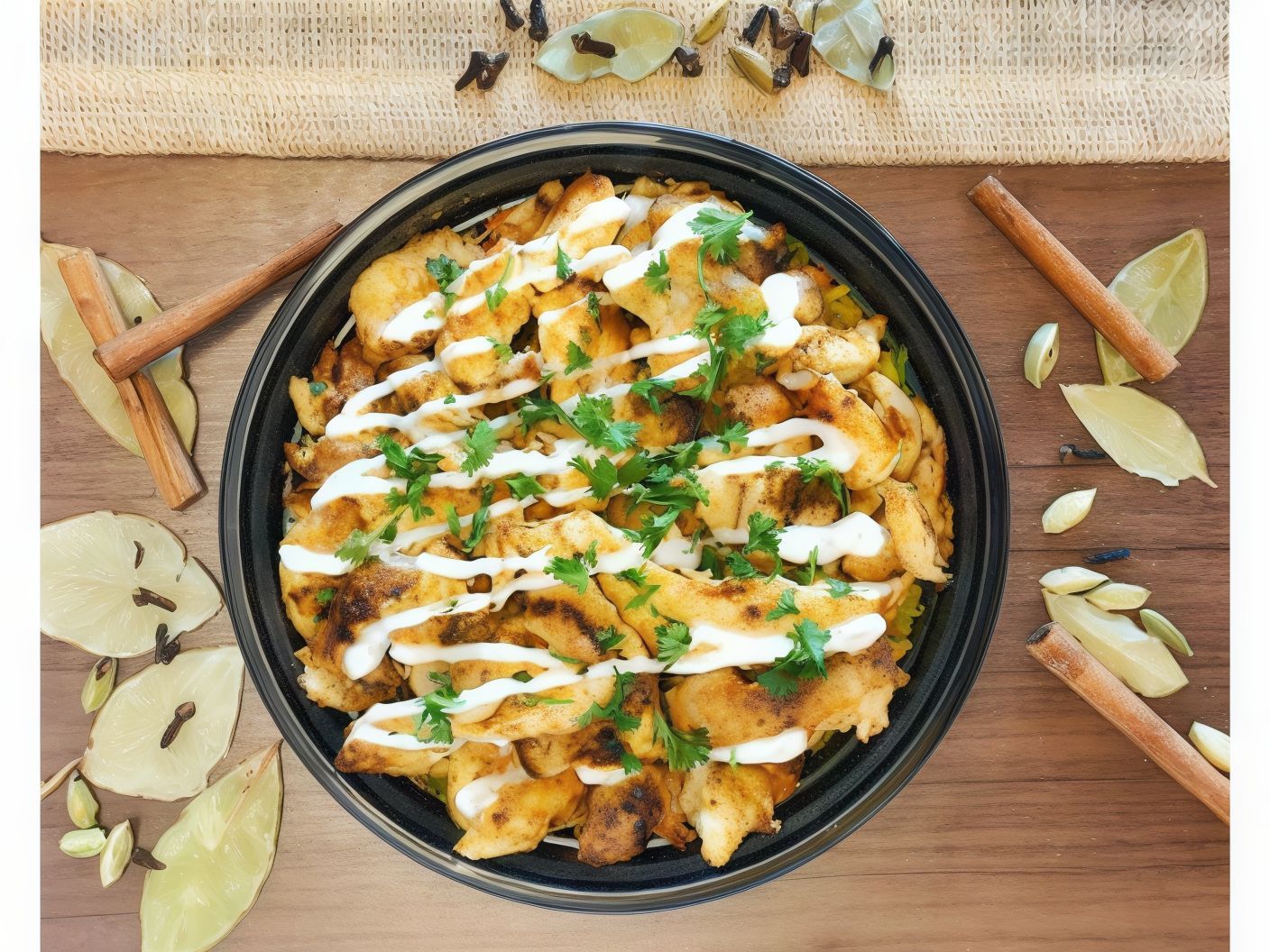 Mozzarella Chicken Shawerma Fatteh