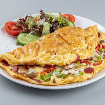 Omelette With Pastrami Sandwich