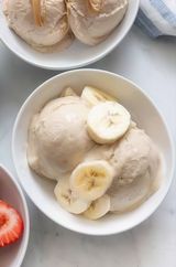 Banana Pieces With Ice Cream