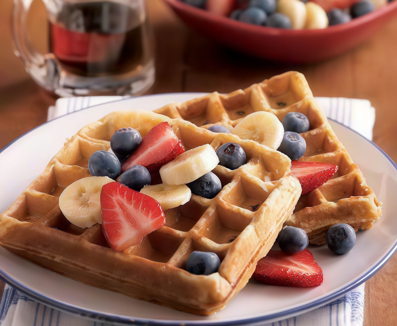 Mix Fruits Waffle