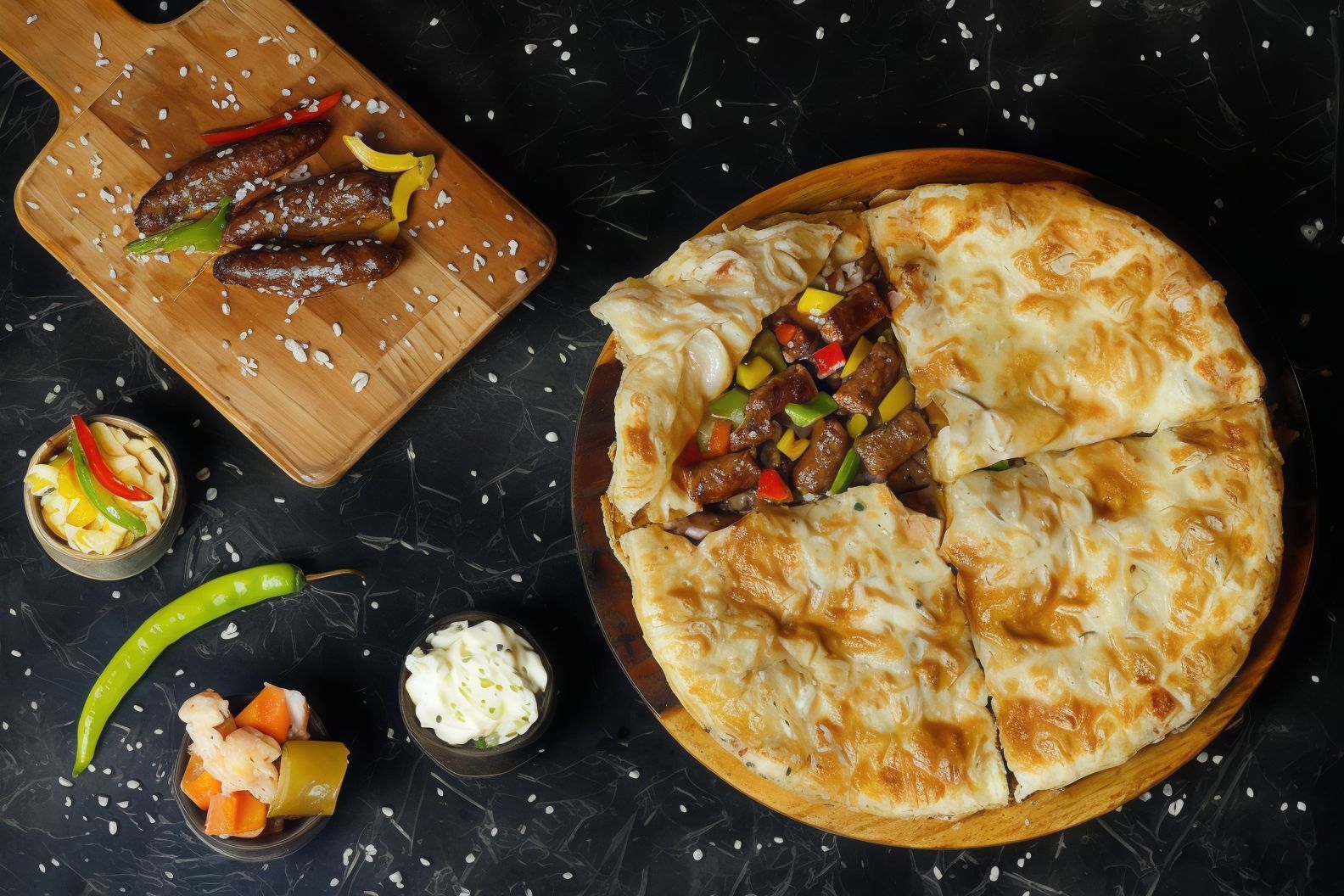 Chicken Shawerma Pie