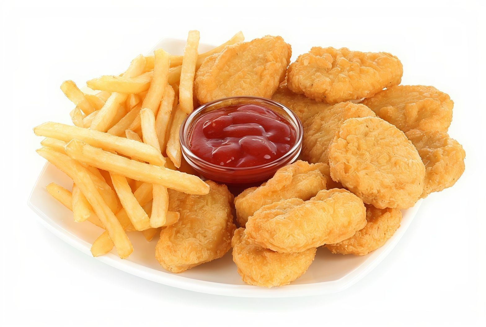 Chicken Nuggets With French Fries