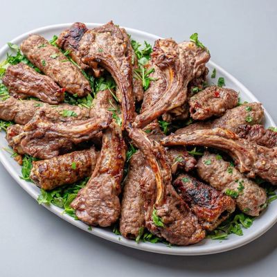 Mixed lamb kebab