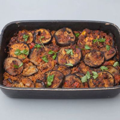 Mesakaa With Minced Meat Tajine