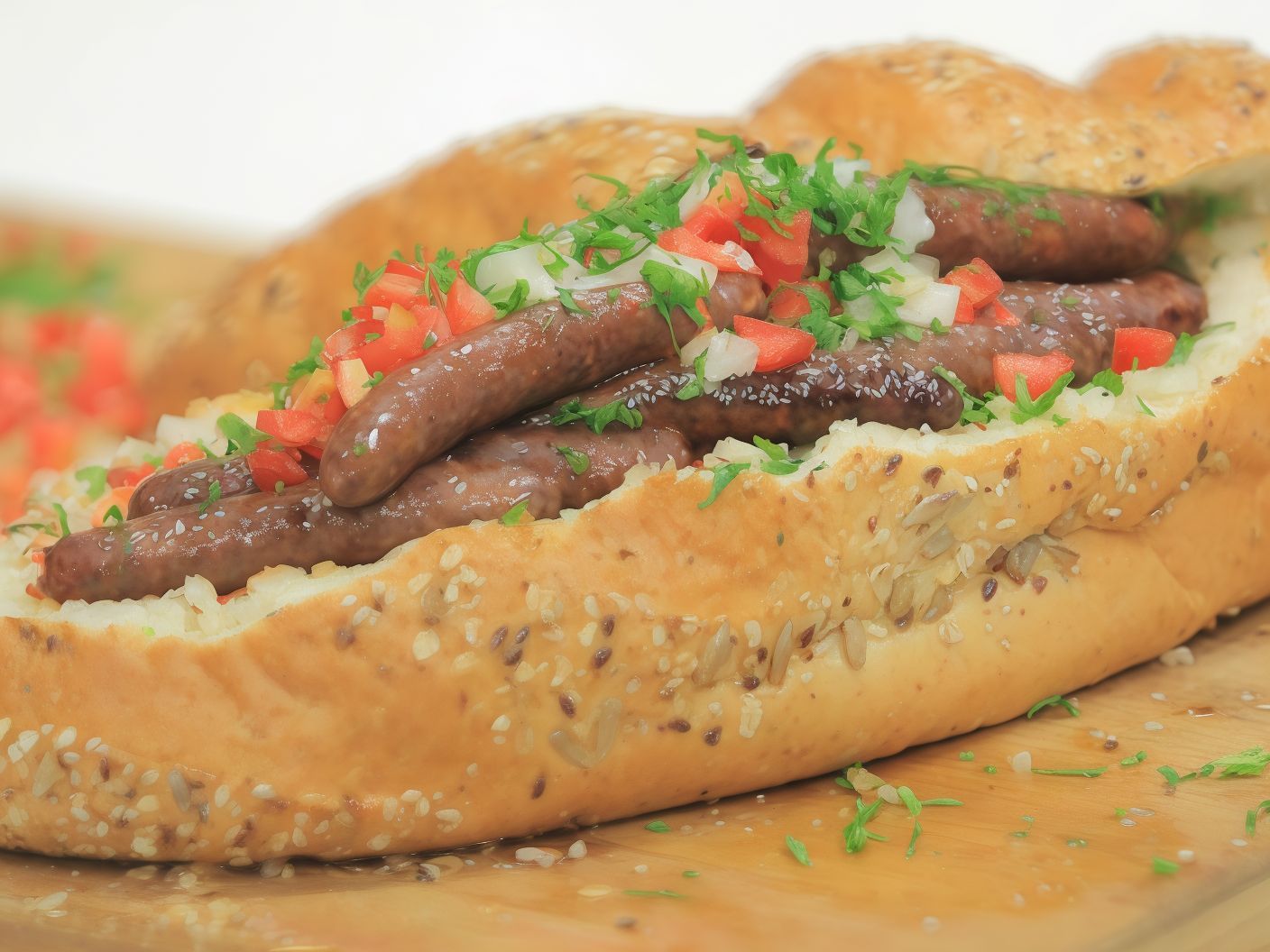Oriental Sausage Sandwich