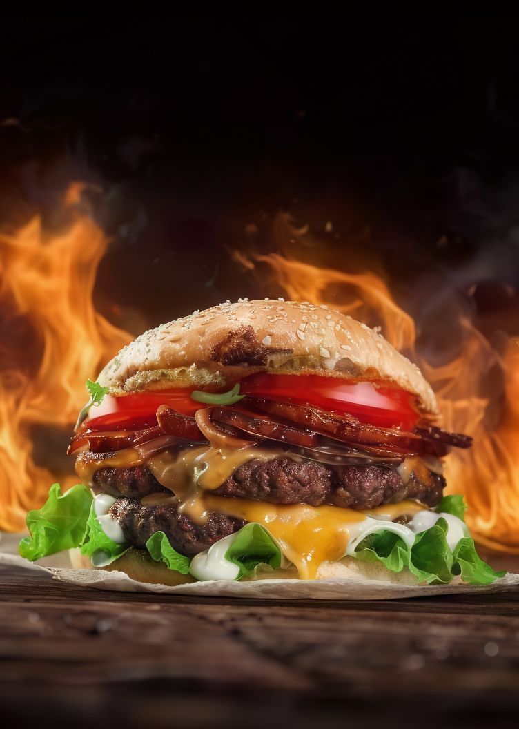 Fire Burger Sandwich