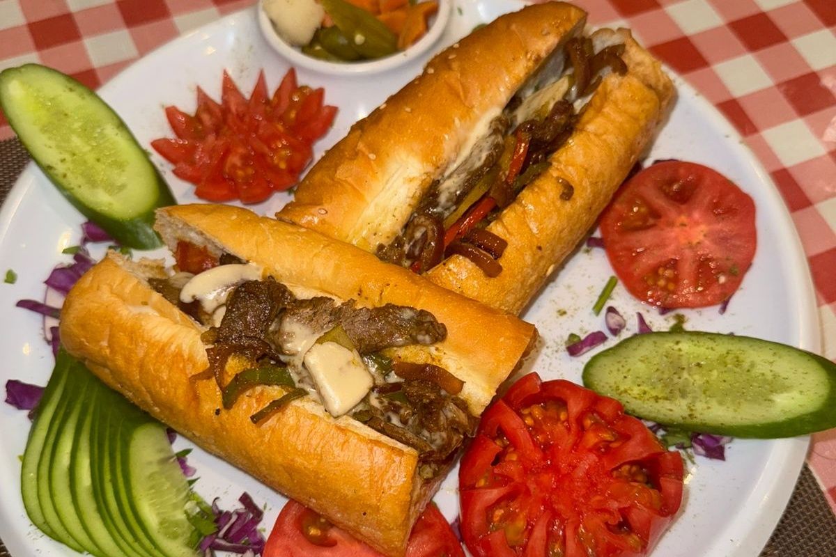 Beef shawarma sandwich
