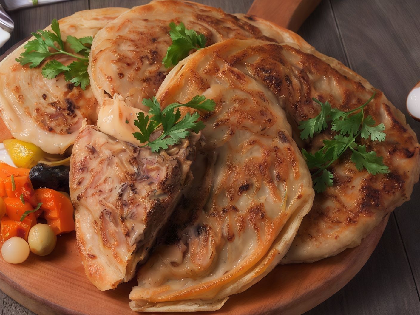 Chicken Hawawshi With Cheese Sandwich