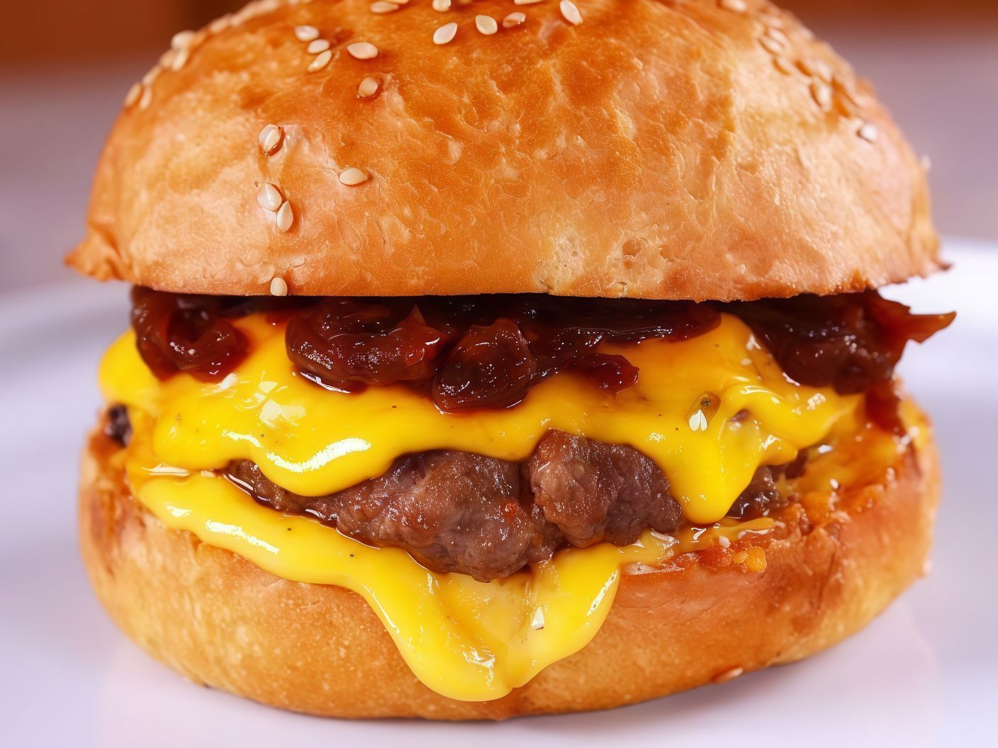 Egg Beef Burger Sandwich
