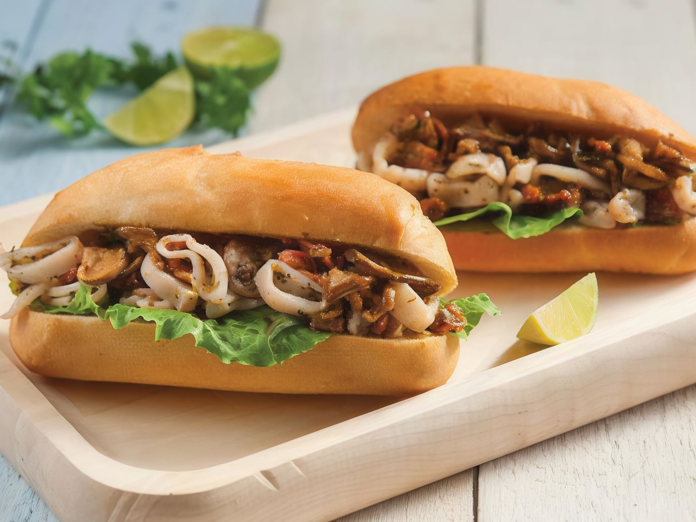 Baladi squid sandwich