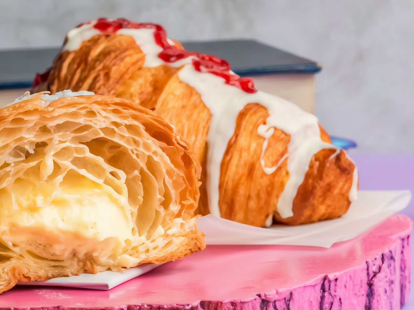 Red Berry Croissant with Cream