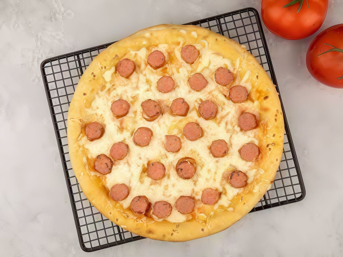 Oriental Pizza with Baladi Sausage
