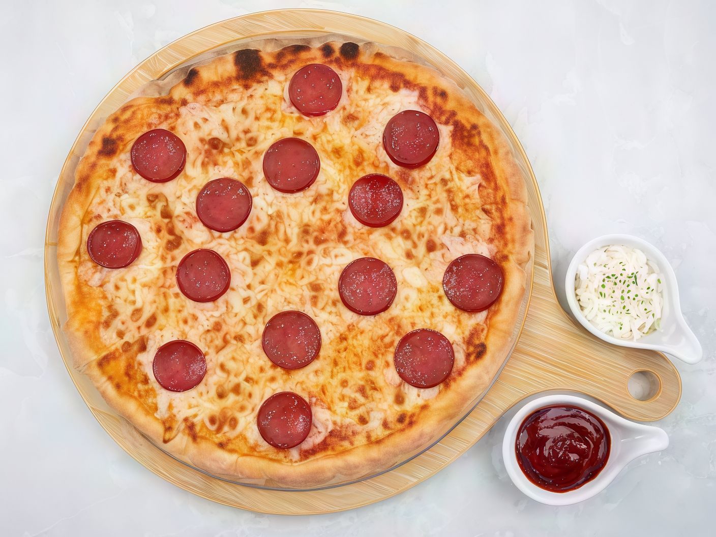 Oriental Pizza with Hot Dog