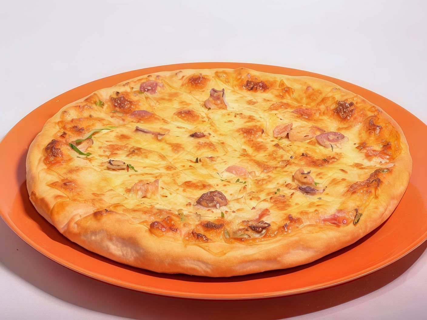 Oriental Pizza with Turkey Meat