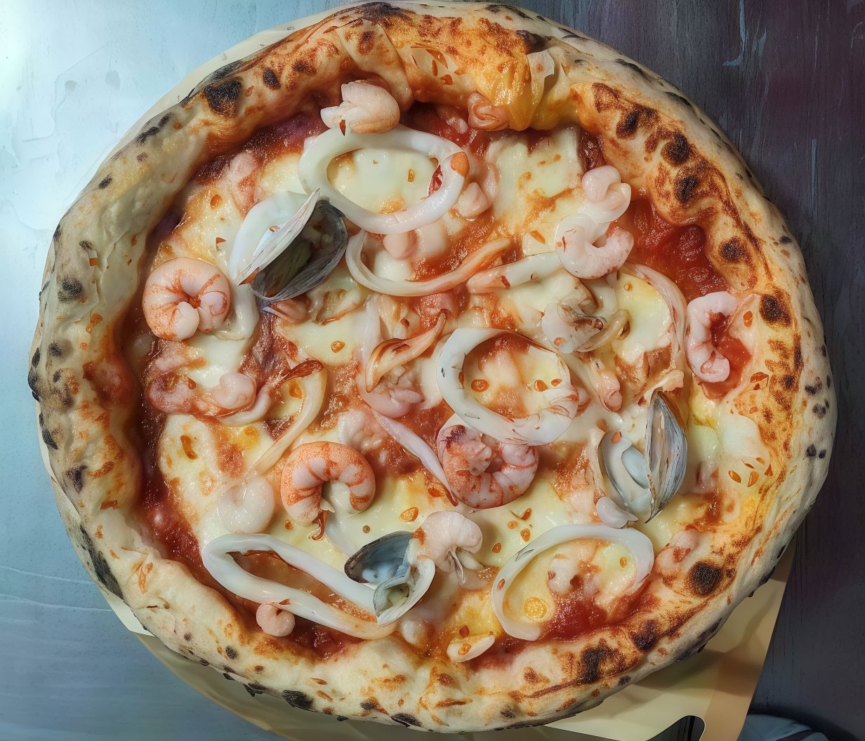 Oriental Seafood Pizza