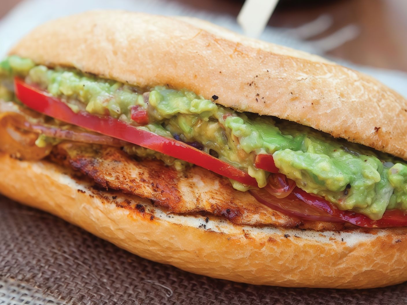 Charcoal grilled breast sandwich