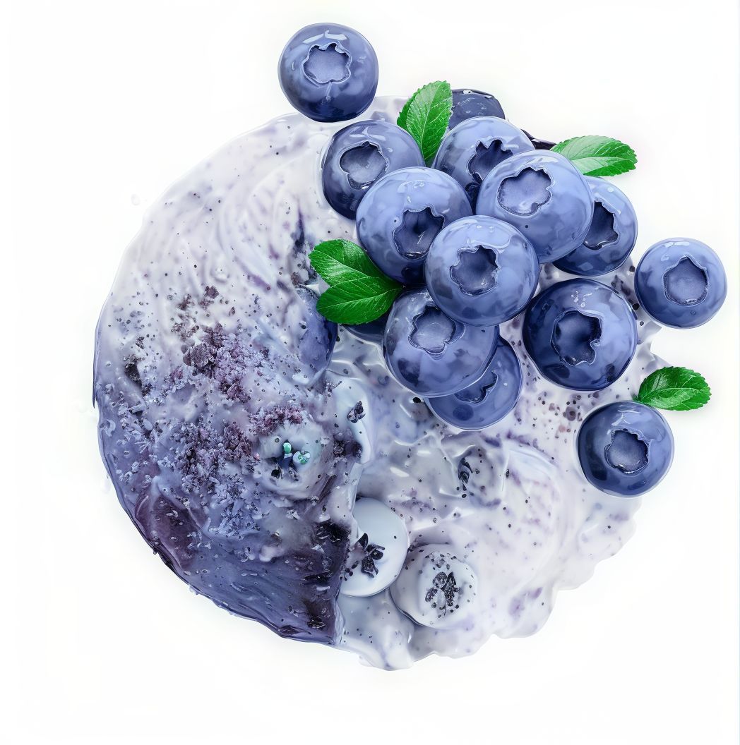 Yogurt With Blueberry Ice Cream