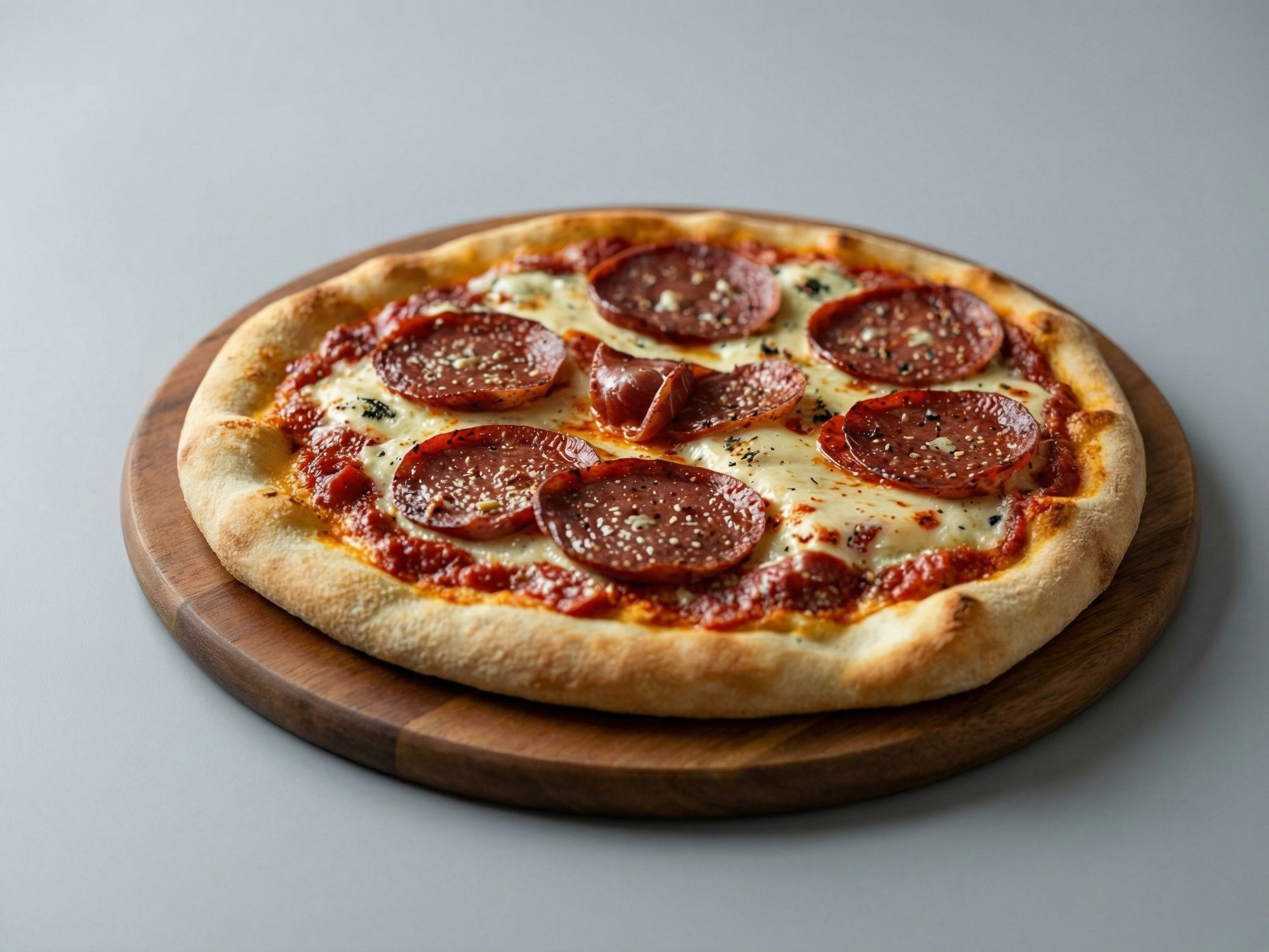Salami pizza