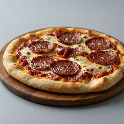 Salami pizza
