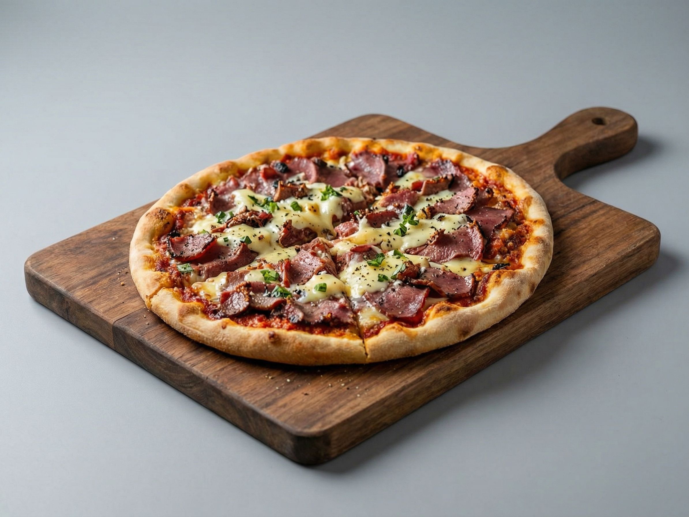 Pastrami pizza