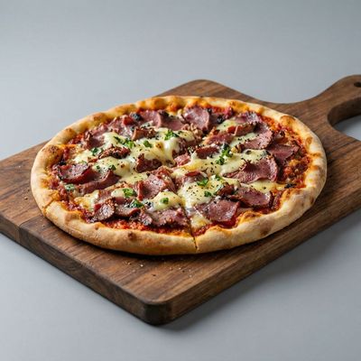 Pastrami pizza