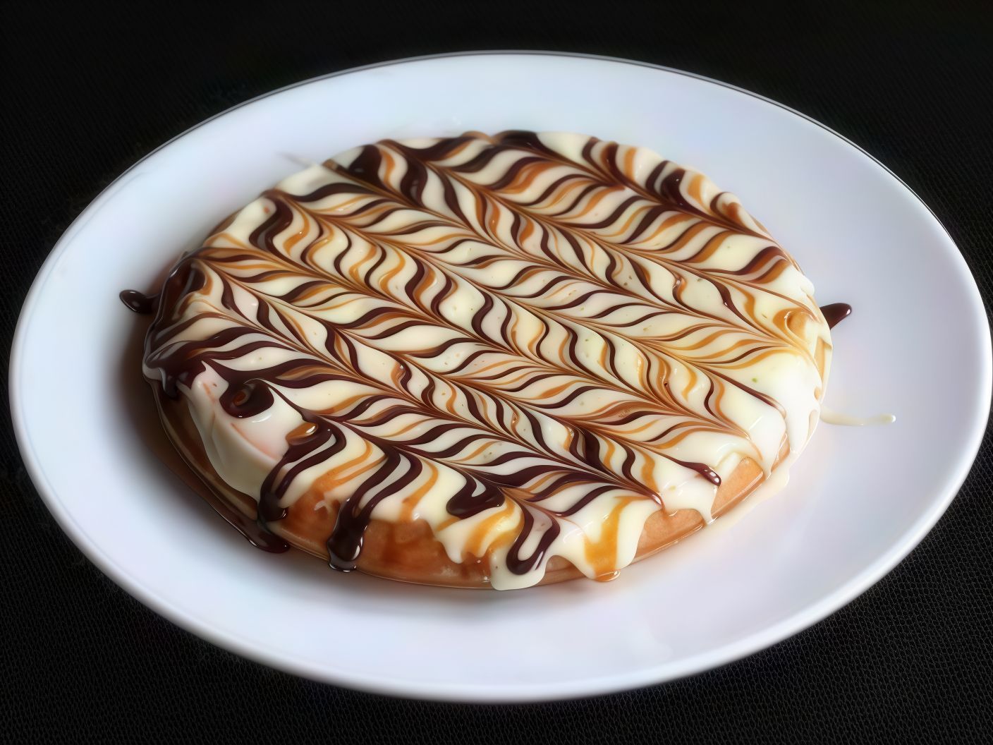 White chocolate waffle