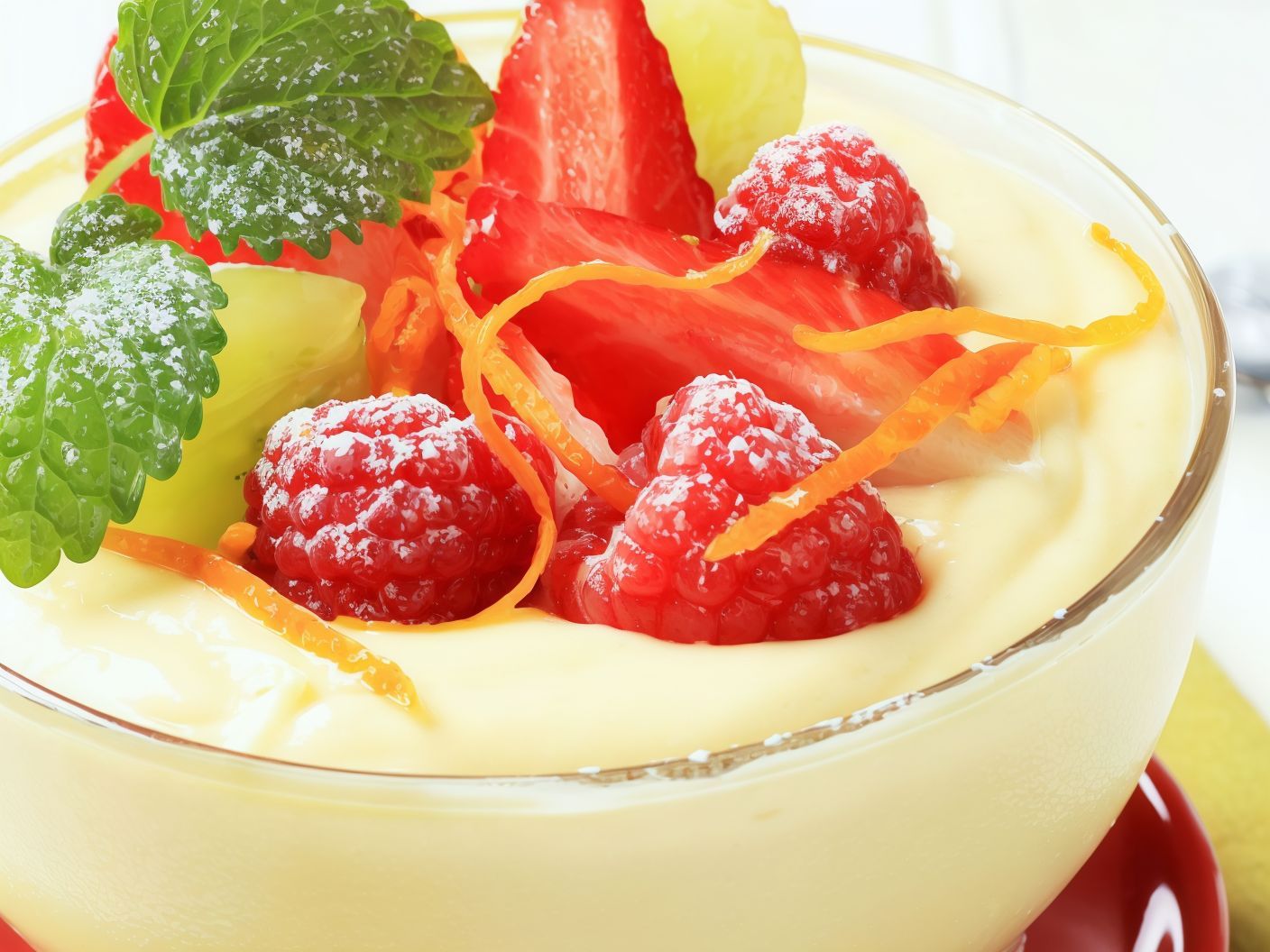 Custard With Fruits