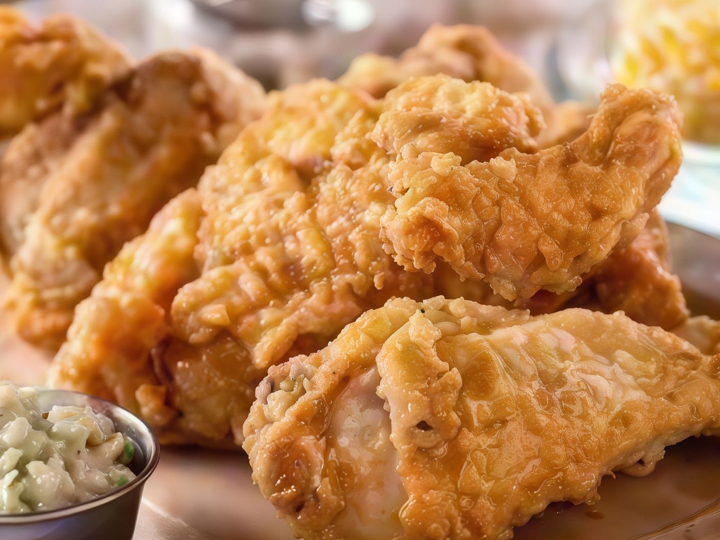 2 Broasted Chicken pieces
