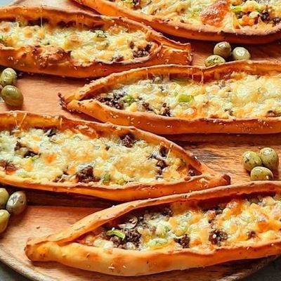 Hot Meat Paprika With Cheese Pizza Sandwich