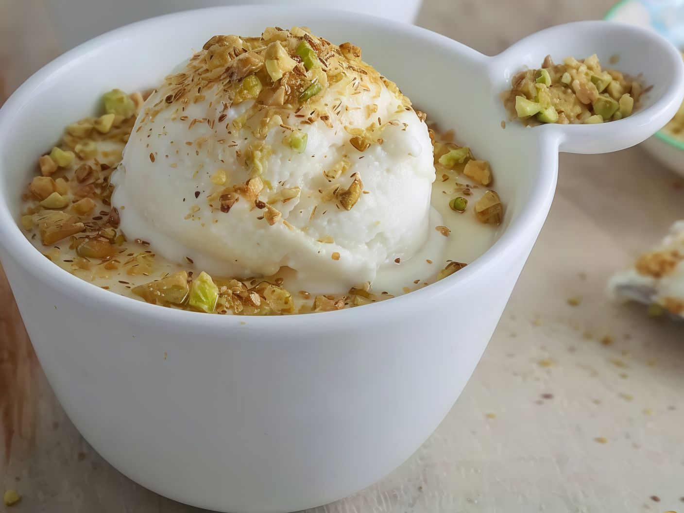 Regular Rice Pudding With Ice Cream