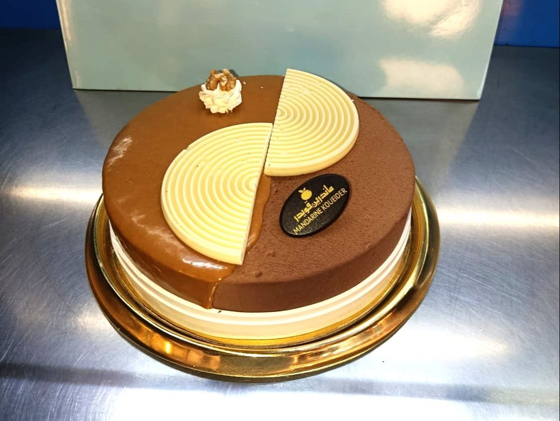 Half Caramel And Half Chocolate Torte Cake