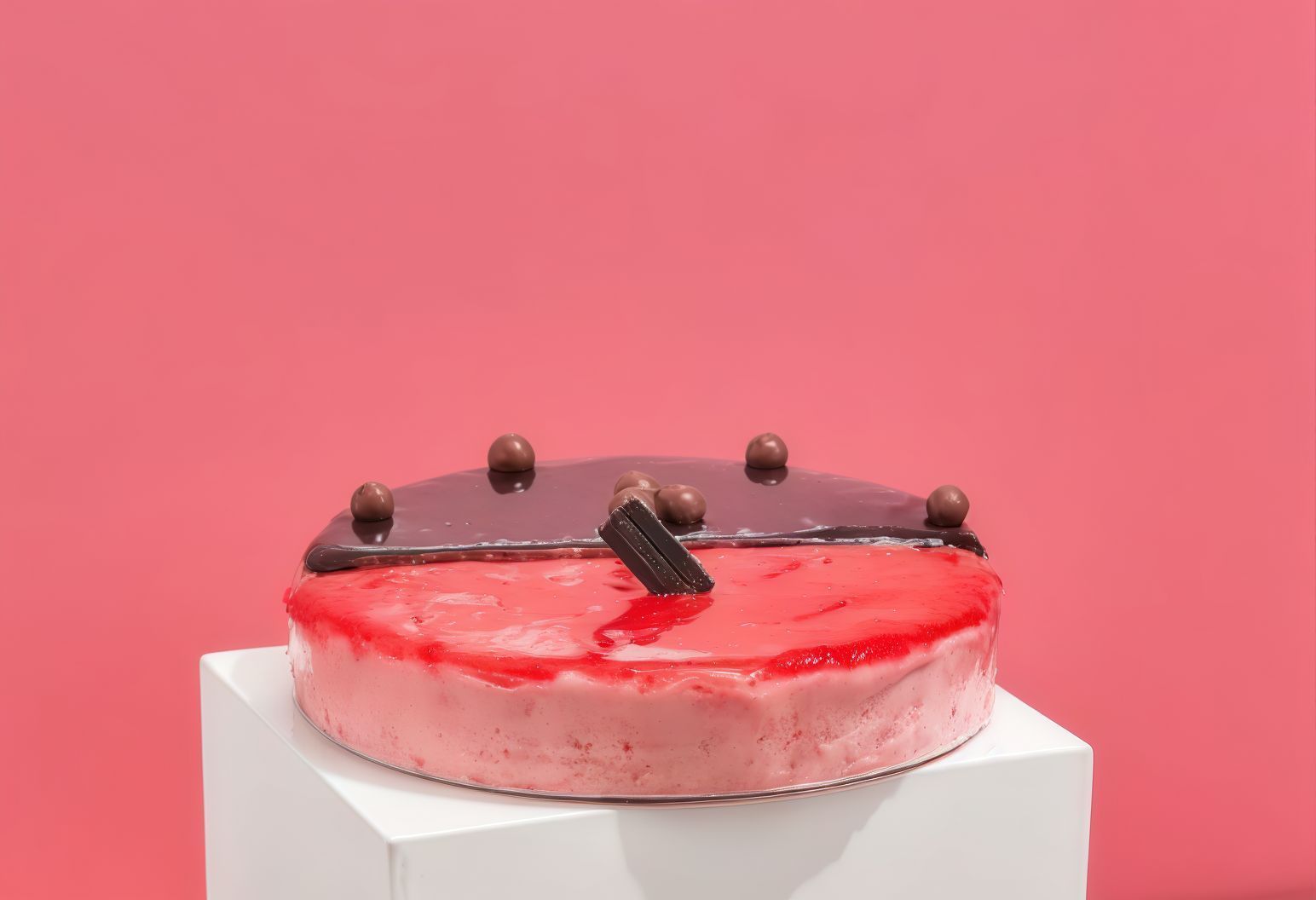 Strawberry chocolate Ice cream Torte