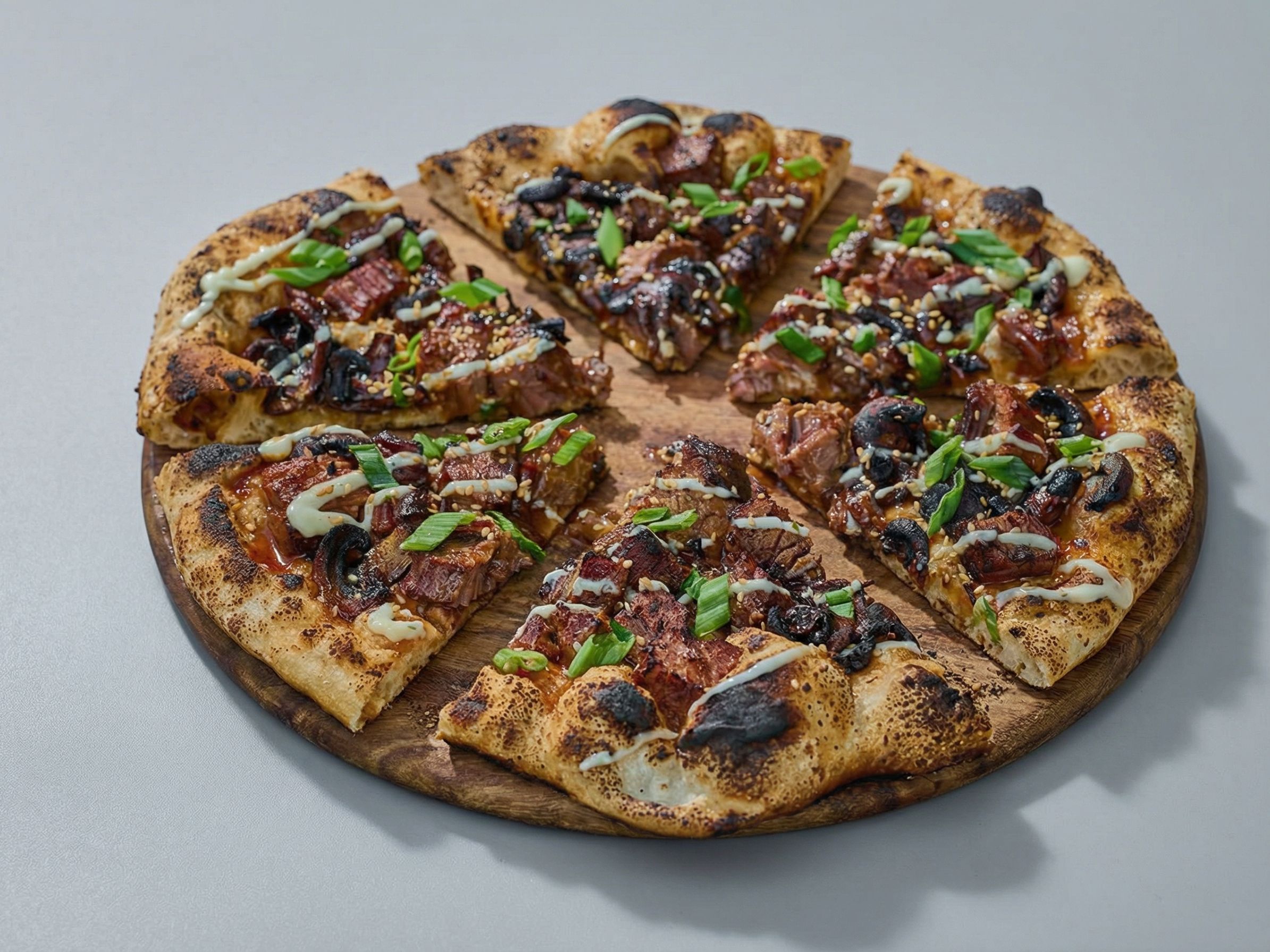 Smoked Brisket and beef Bacon Pizza