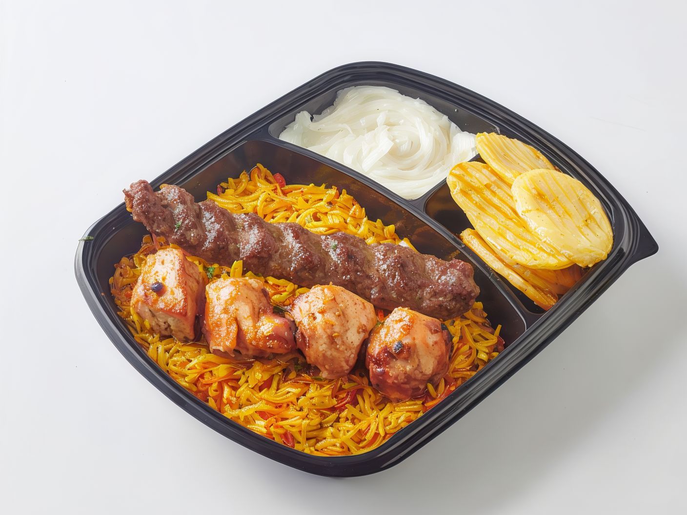 Shish Tawook Meal with Meat Kofta