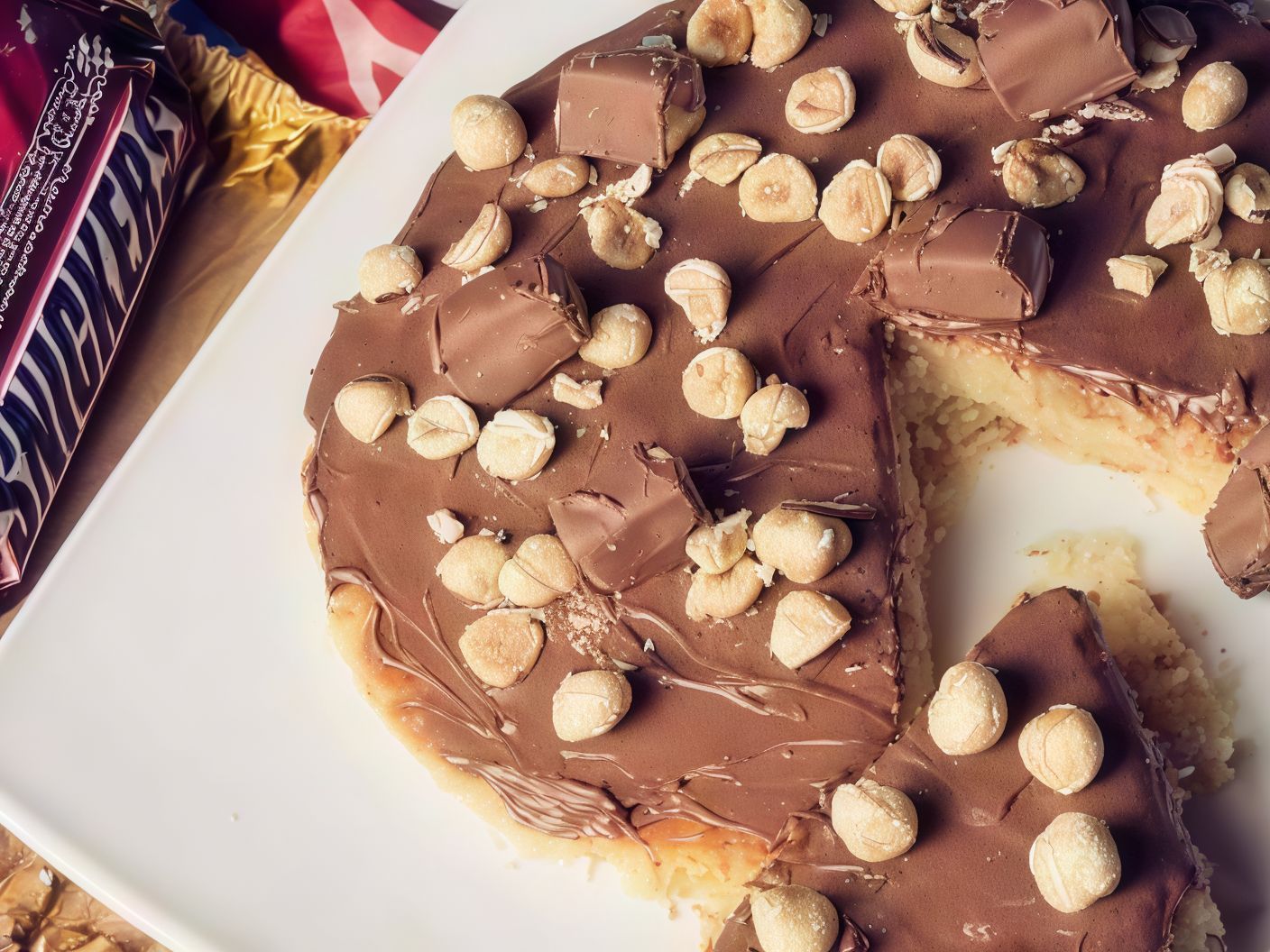 Snickers Chocolate Konafa On Charcoal