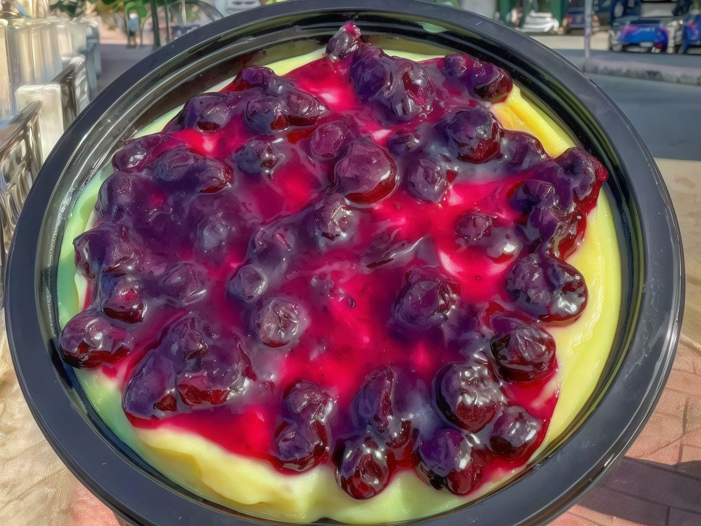 Milk Rice Brulee Blueberry