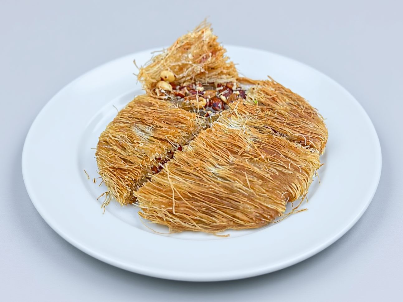Kunafa With Nuts On Charcoal