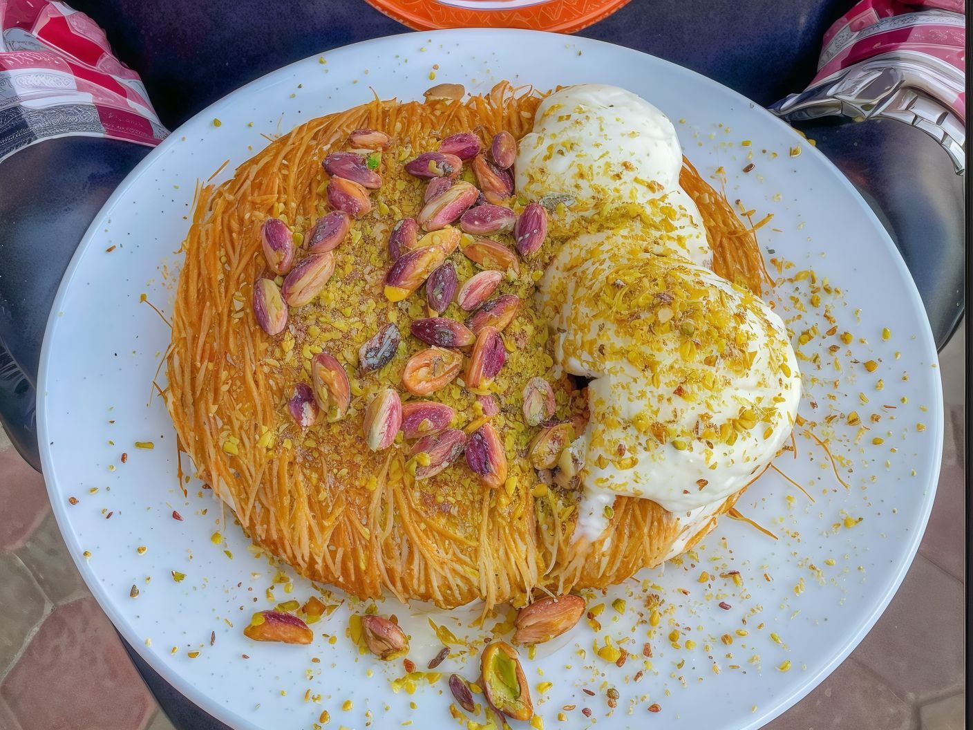 Cheese And Pistachio Kunafa Turkey