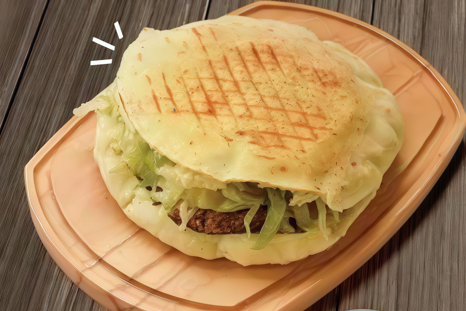 Falafel and Fried Egg Sandwich